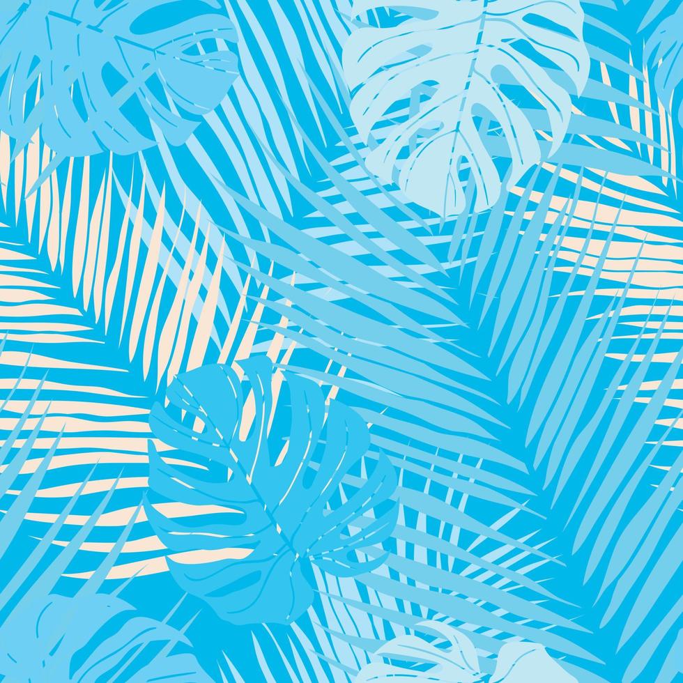 mooie tropische bladeren tak naadloze patroon ontwerp. tropische bladeren, monstera blad naadloze bloemmotief achtergrond. trendy Braziliaanse illustratie. lente zomer ontwerp voor mode prints vector