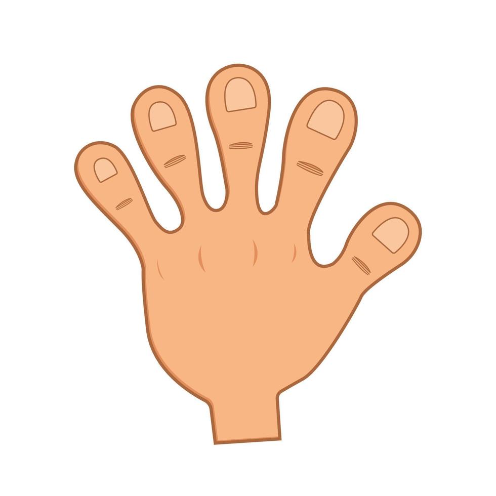 illustratie van een menselijke hand cartoon. vector