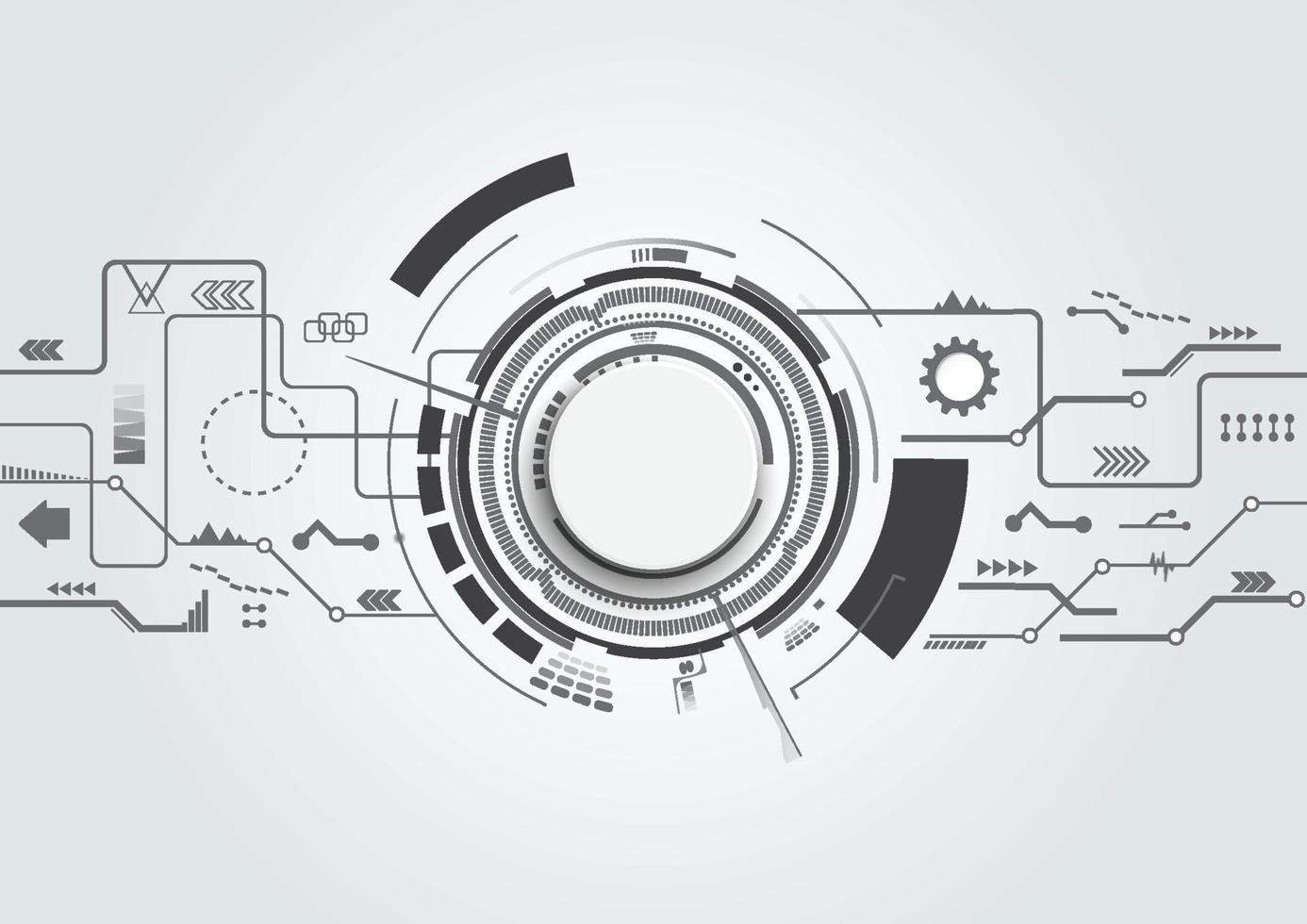 abstracte technologische achtergrond met verschillende technologische elementen. vector