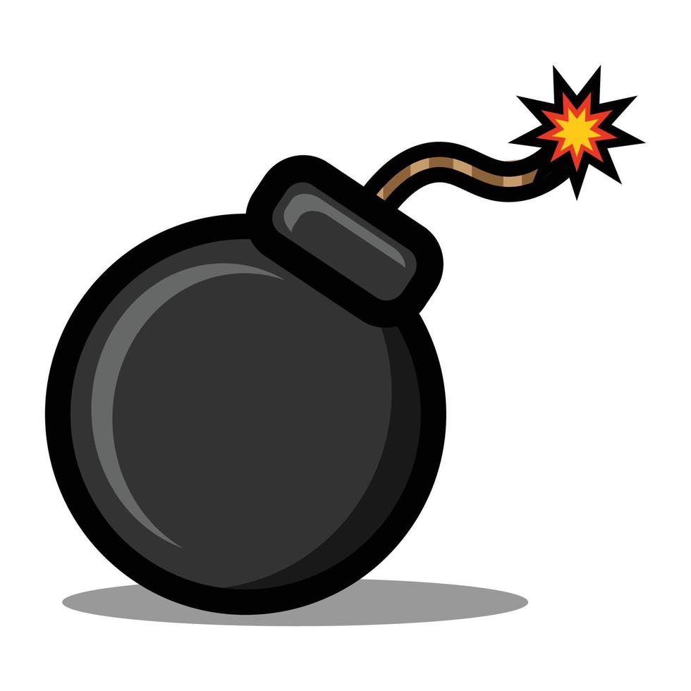illustratie van een bom die op het punt staat te ontploffen, vectorontwerp. vector