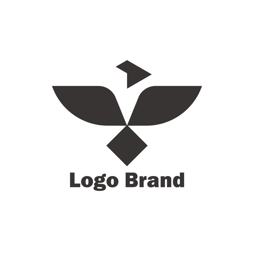 vogelvleugel fladderend monogram logo concept, eenvoudig bedrijf merknaam idee. vector