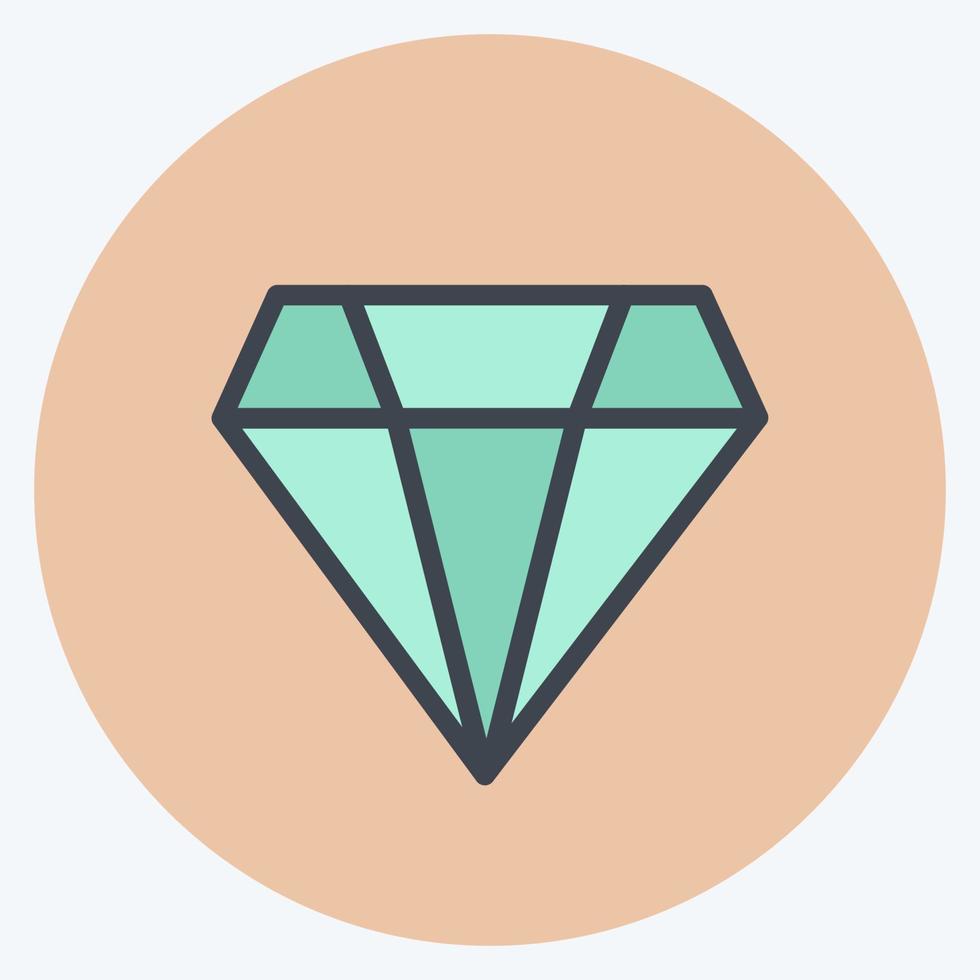 icoon diamant. geschikt voor zakelijke symbool. kleur partner stijl. eenvoudig ontwerp bewerkbaar. ontwerp sjabloon vector. eenvoudige symboolillustratie vector