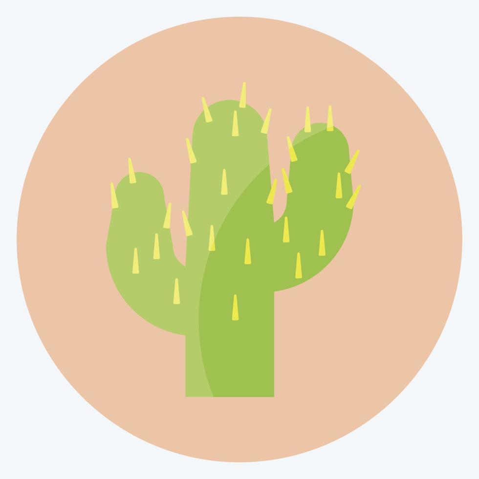 icoon cactus. geschikt voor wildwest-symbool. vlakke stijl vector