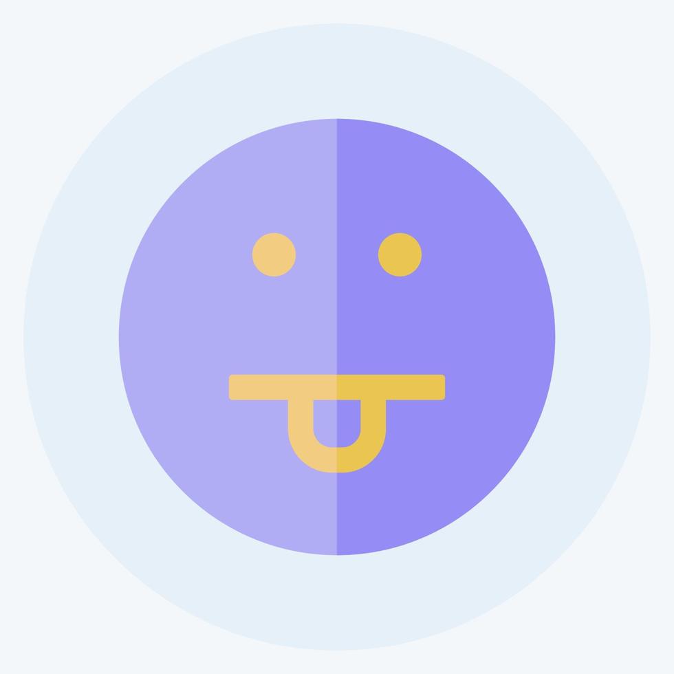pictogram emoticon tong. geschikt voor emoticon symbool. vector