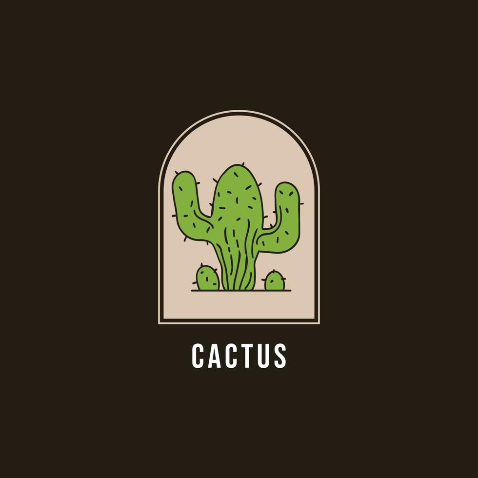 groene plant cactus logo ontwerp. -vector. vector