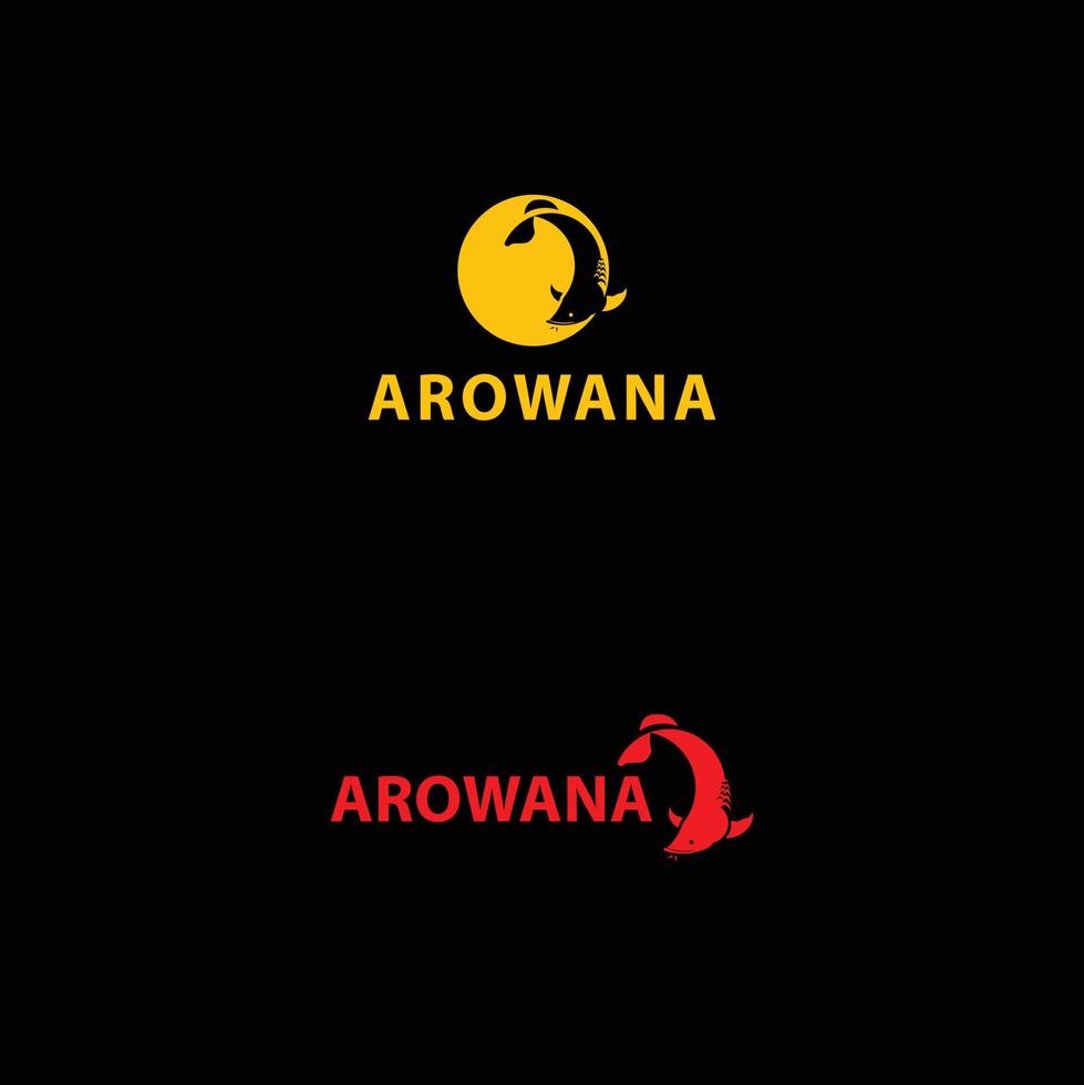 arowana mascotte logo vector