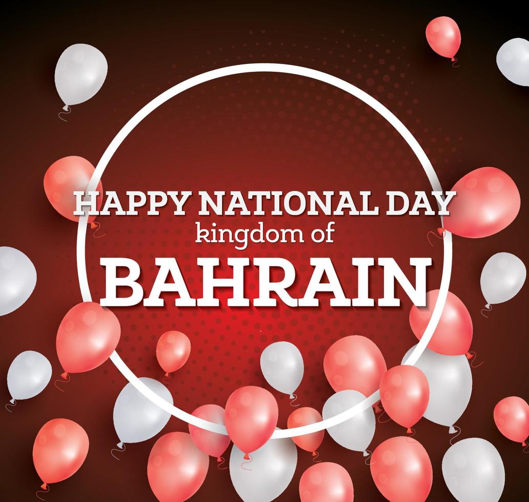 gelukkige nationale dag van het koninkrijk bahrein. vector