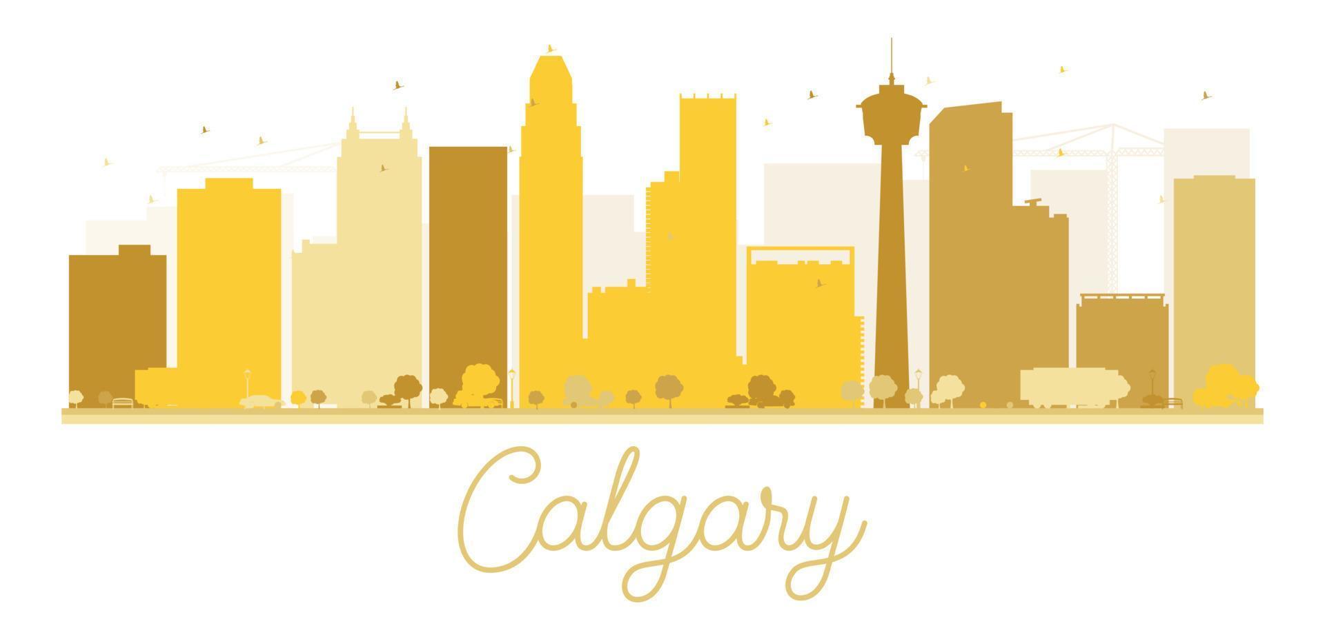 calgary stad skyline gouden silhouet. vector