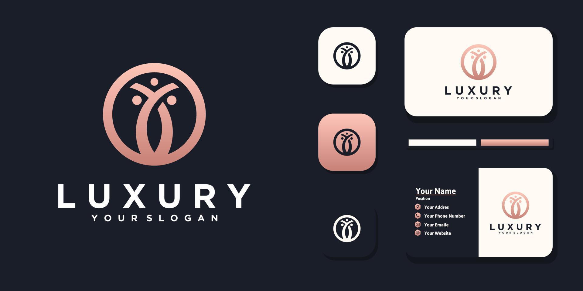 luxe logo ontwerp vector