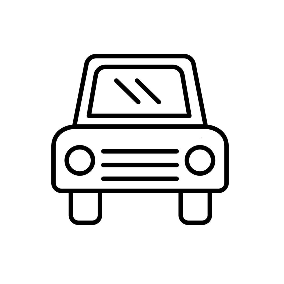 vooraanzicht van een auto. auto pictogram vector