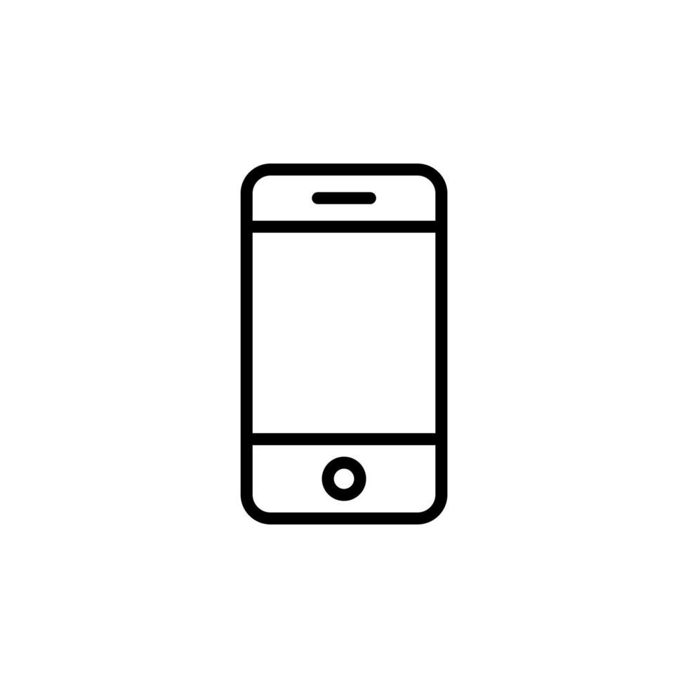 mobiel, smartphone, telefoonpictogram vector in lijnstijl