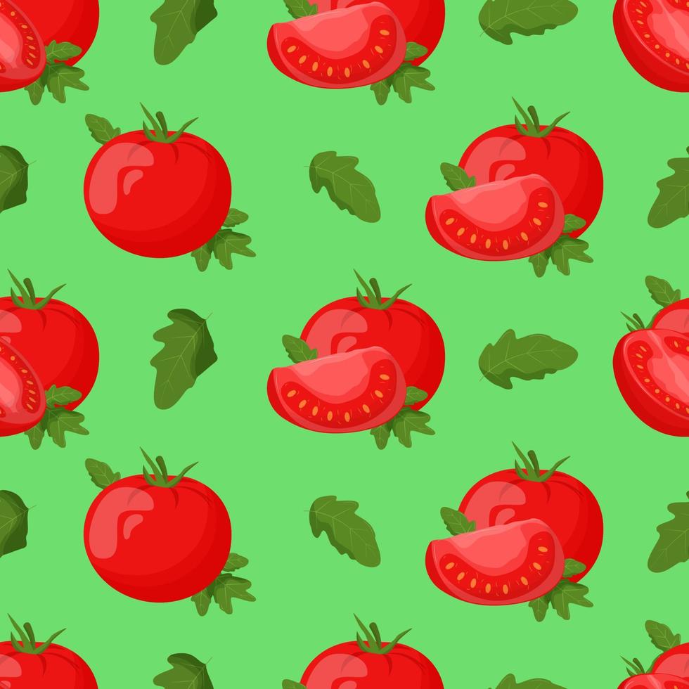 schattig tomaten naadloos patroon. platte vectorillustratie. vector