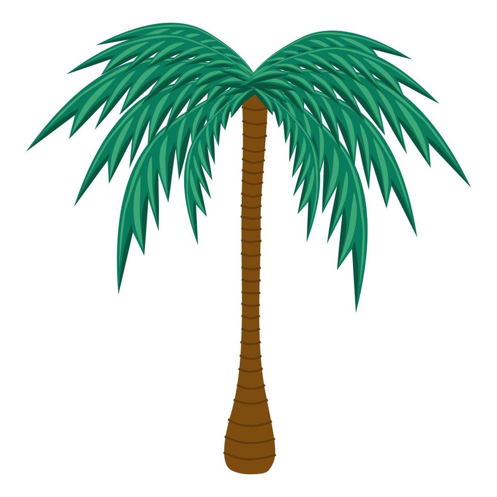 schattige palmboom platte vector geïsoleerde illustratie