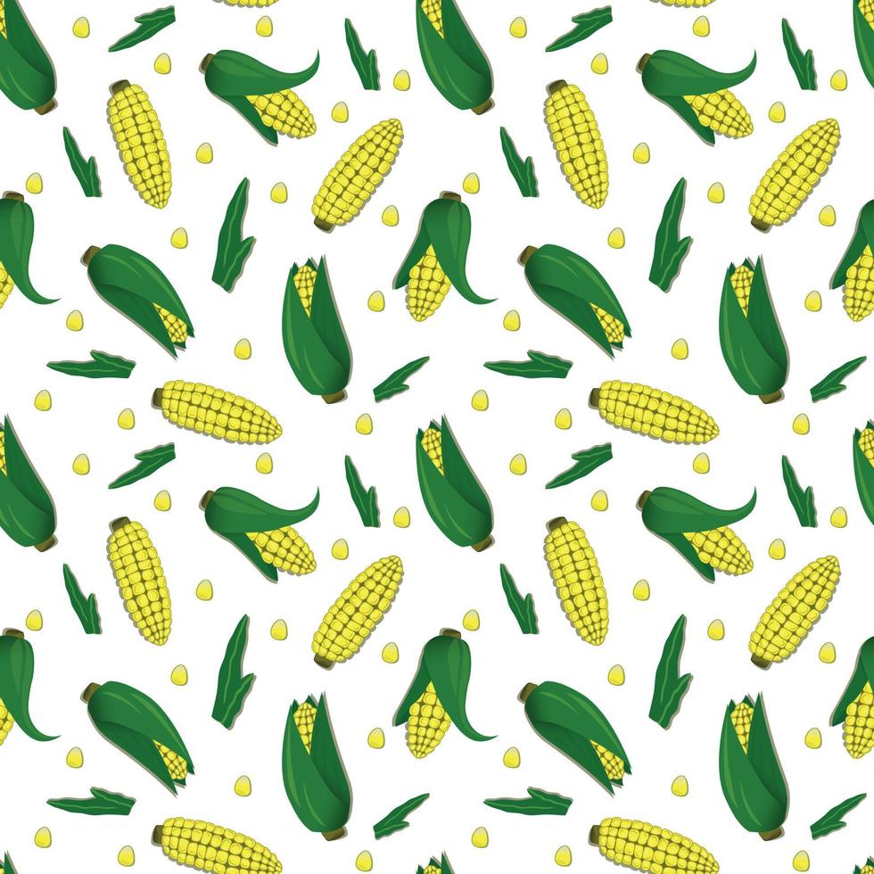 vector naadloos patroon met maïs