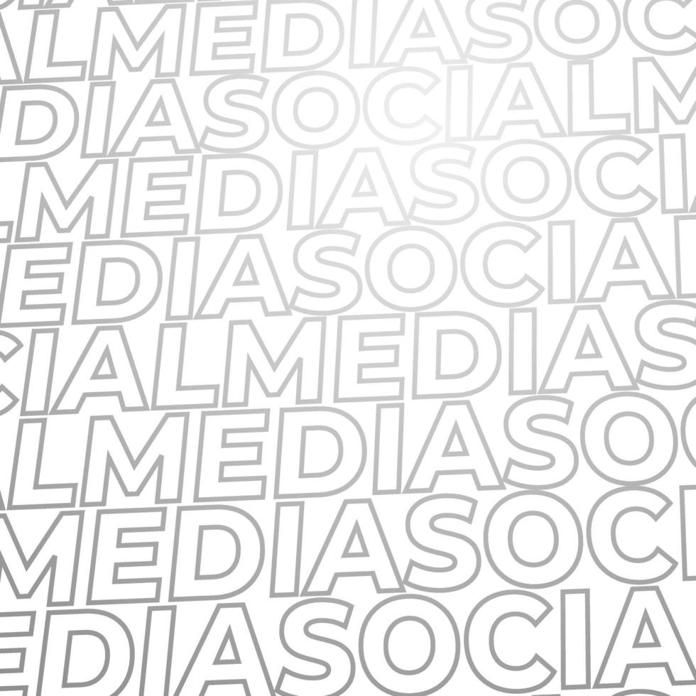 sociale media typografie achtergrond voor banner vector