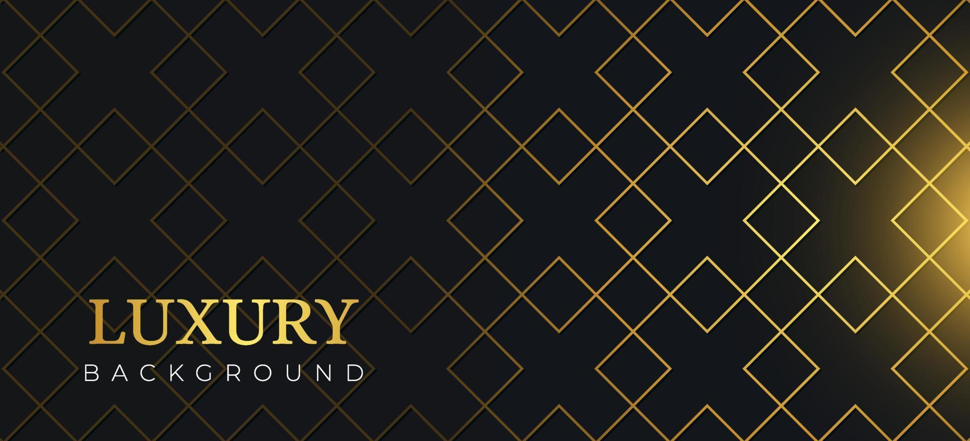 moderne abstracte geometrische op zwarte achtergrond. luxe sjabloon met gouden vorm geschikt voor webbanner, uitnodiging, wenskaart, visitekaartje vector