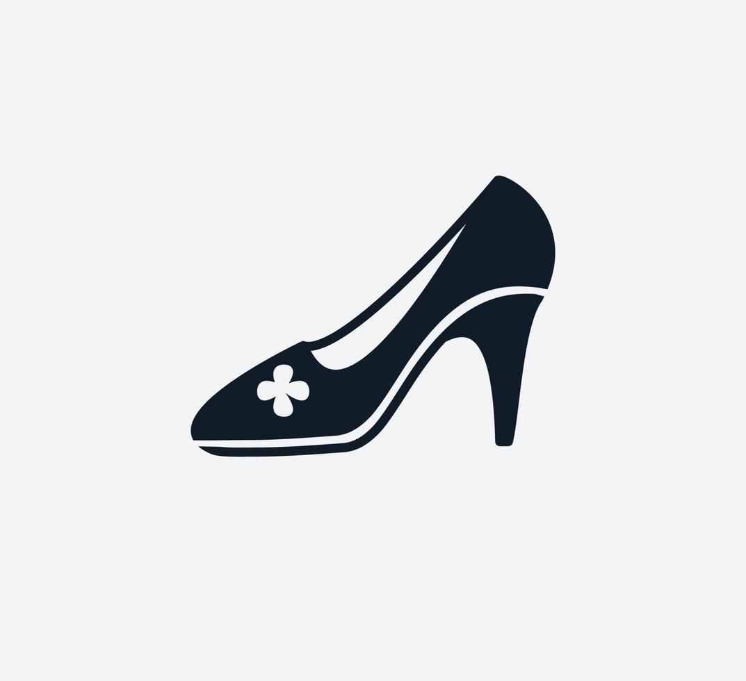 vrouwen schoenen pictogram vector logo ontwerpsjabloon