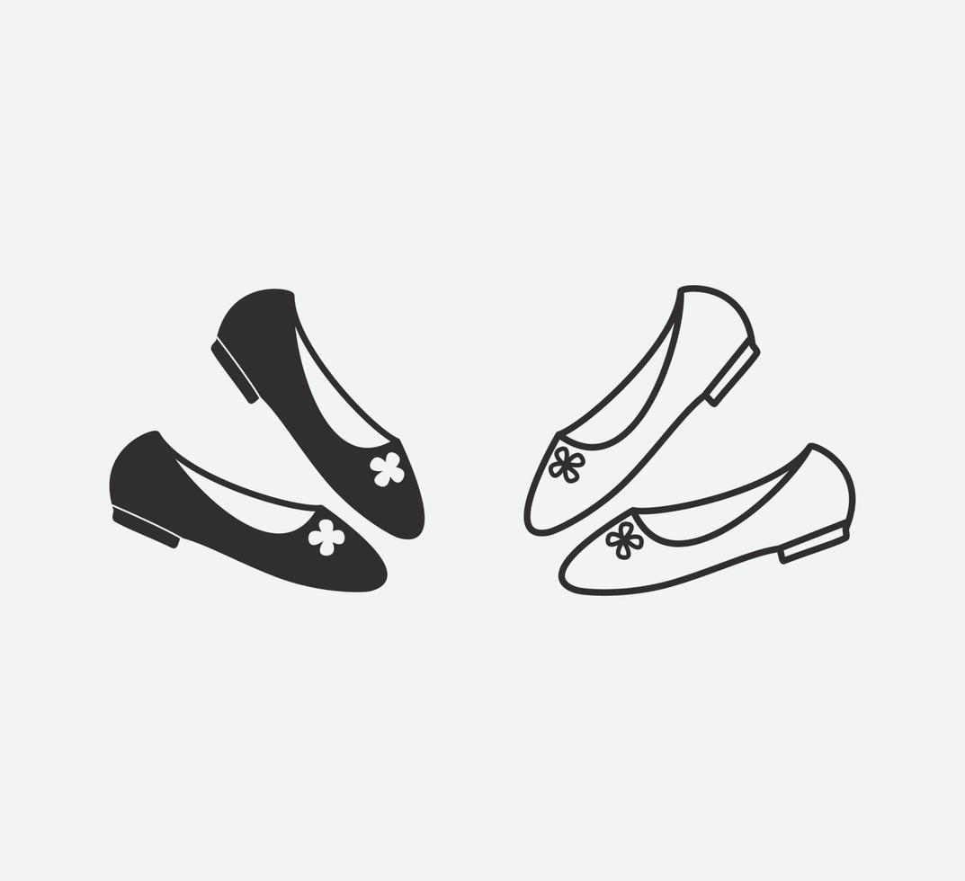 vrouwen schoenen pictogram vector logo ontwerpsjabloon