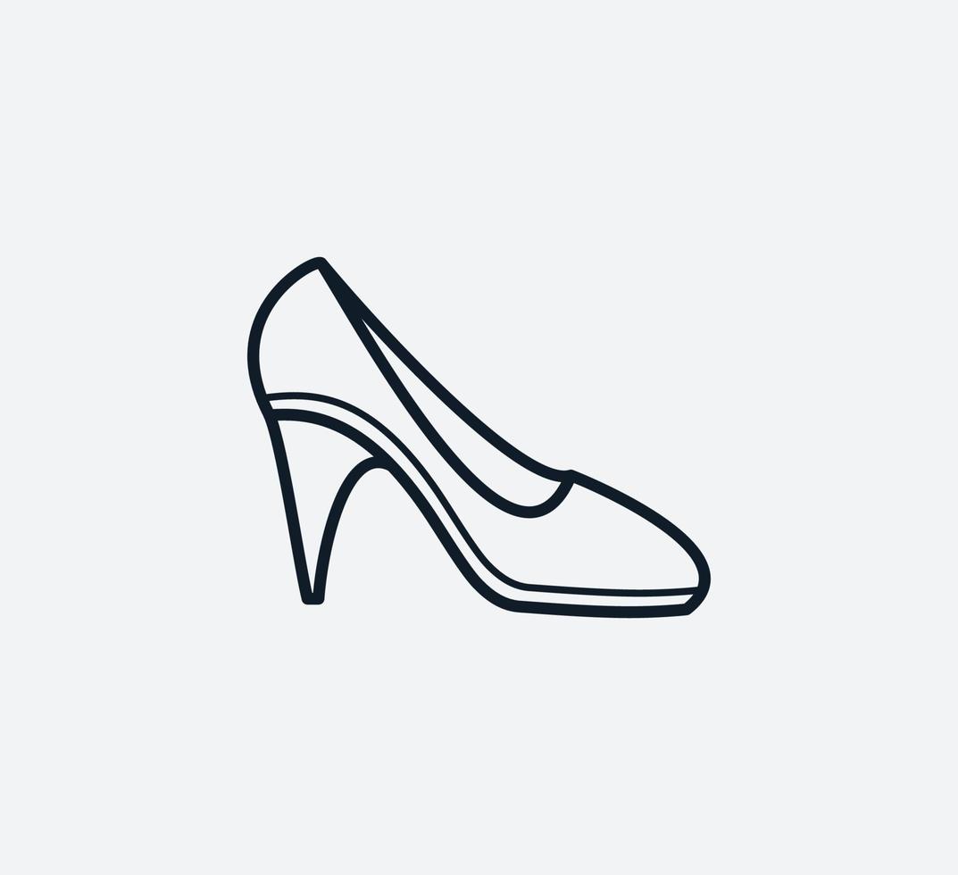 vrouwen schoenen pictogram vector logo ontwerpsjabloon