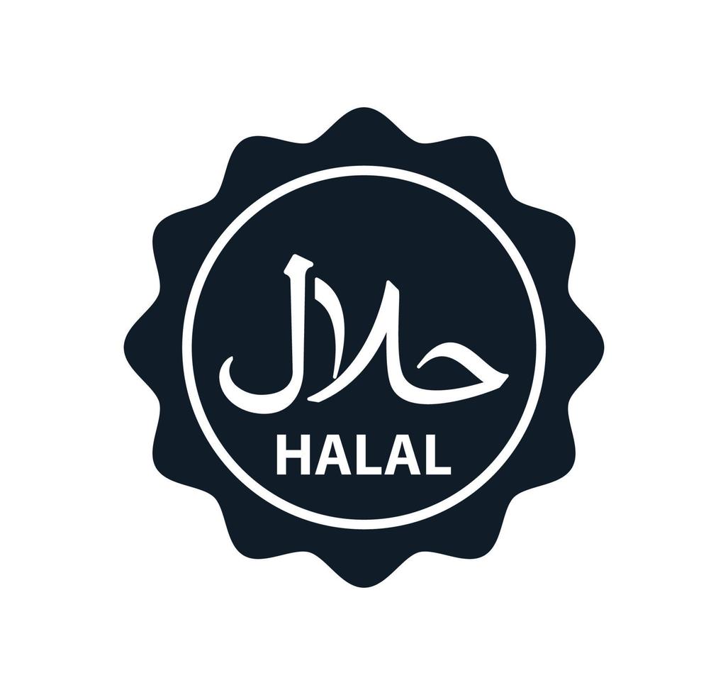 halal pictogram vector logo ontwerpsjabloon