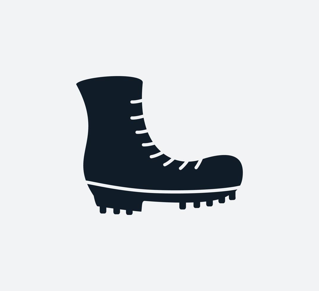 militaire schoen pictogram vector logo ontwerpsjabloon