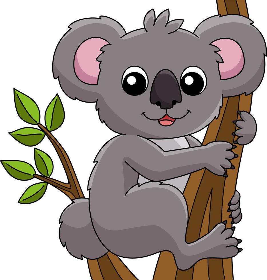 koala dier cartoon gekleurde clipart illustratie vector