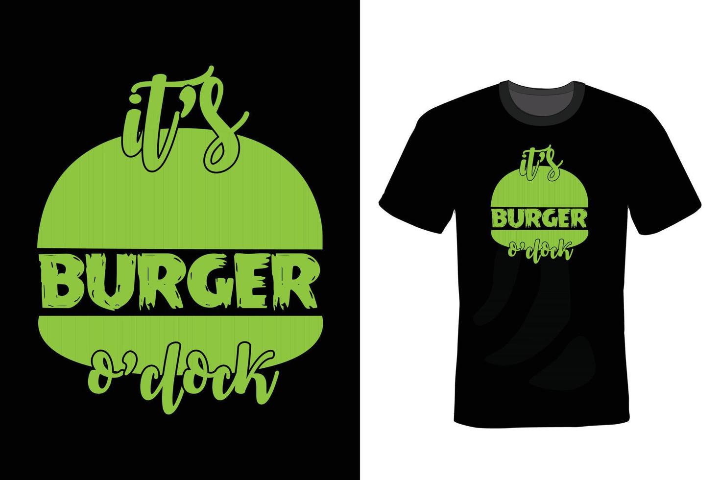 burger t-shirt ontwerp, vintage, typografie vector