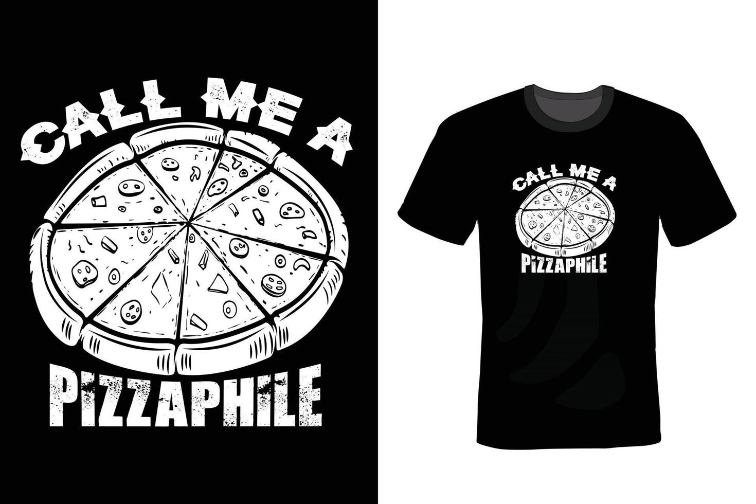 pizza t-shirt ontwerp, vintage, typografie vector