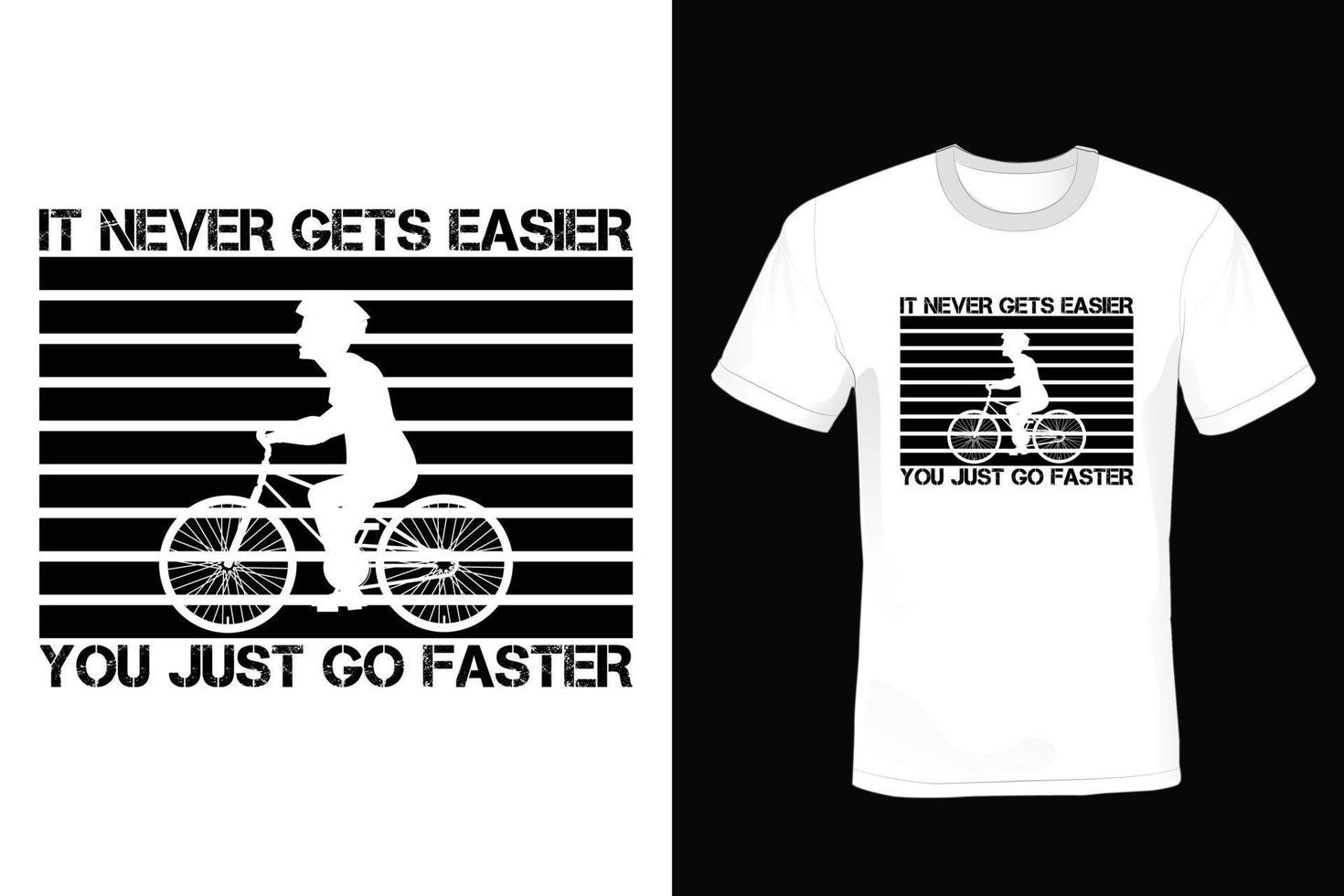 fiets t-shirt ontwerp, vintage, typografie vector