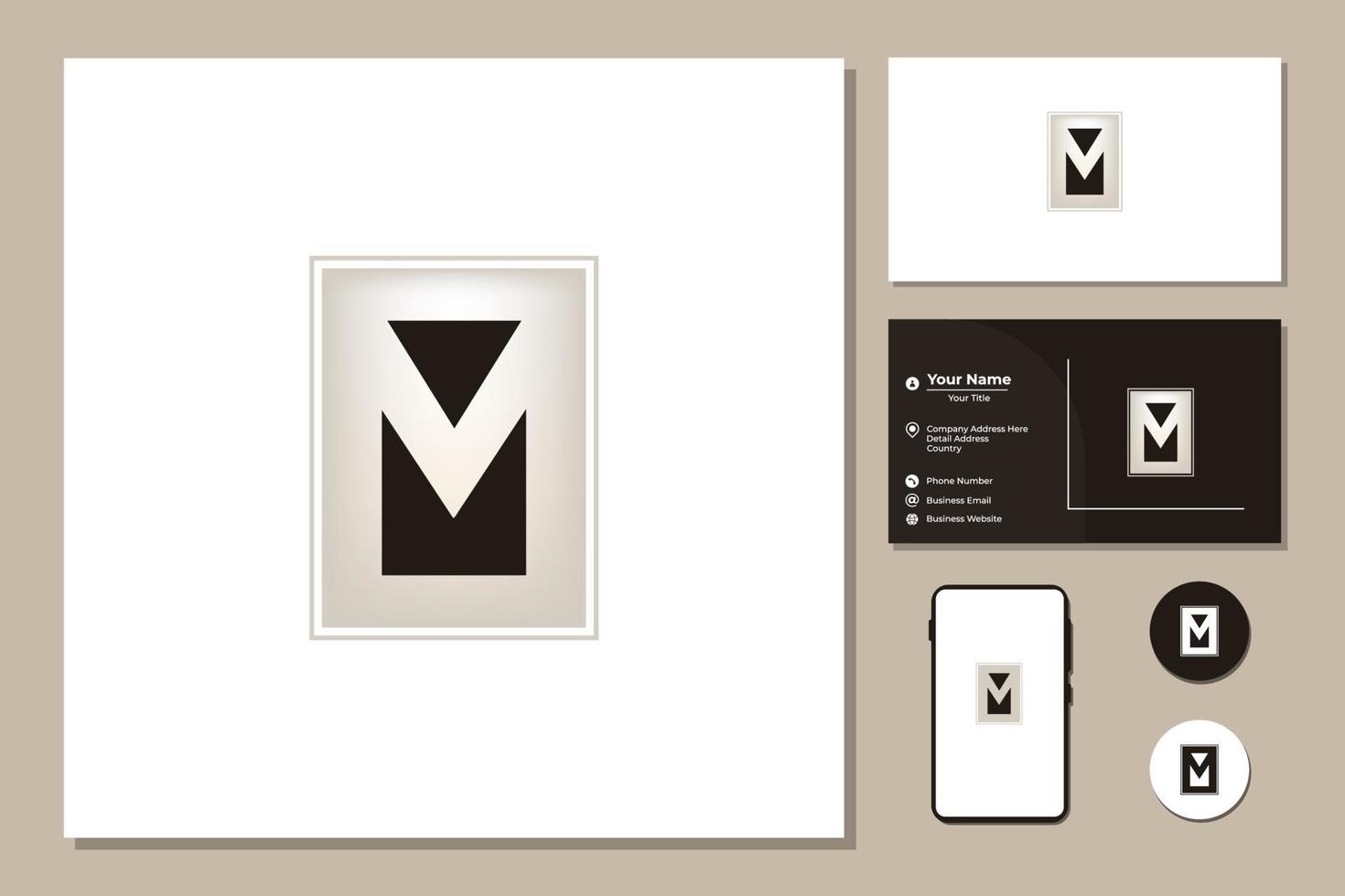 letter m voor inspiratie voor logo-ontwerp vector