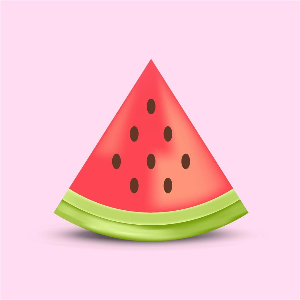 vers gesneden watermeloen vectorillustratie vector