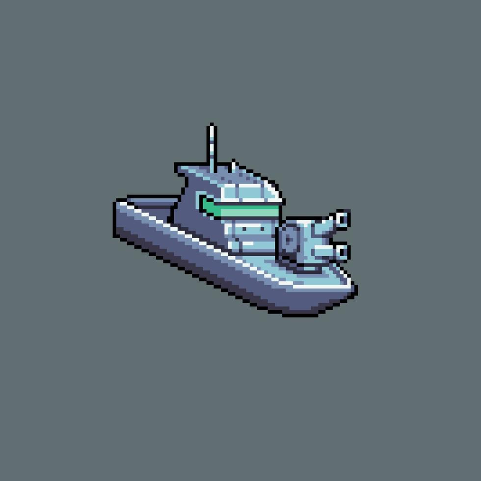 pixel art schip vector