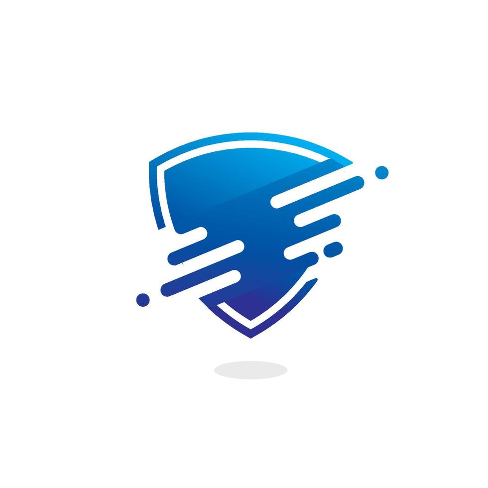 schild logo, cyber beveiligde pictogram ontwerpsjabloon vector