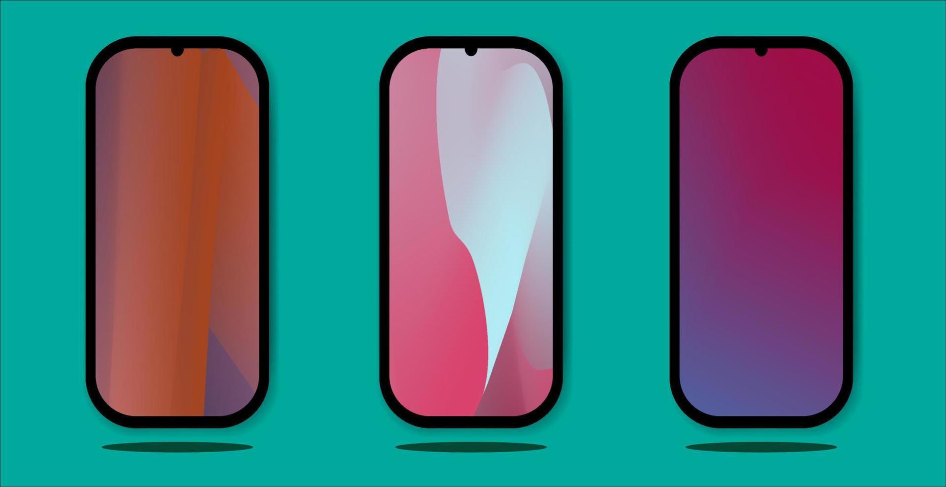 smartphone scherm mockup digitaal apparaat vectorillustratie vector