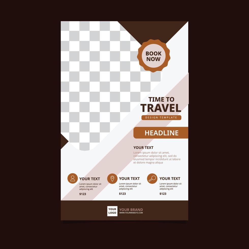 reizen tour vakantie vakantie diamant flyer brochure poster lege ruimte ontwerpsjabloon vector