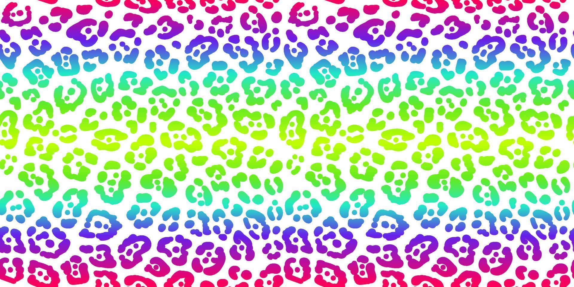 neon luipaard naadloos patroon. regenboogkleurige gevlekte achtergrond. vector dierenprint