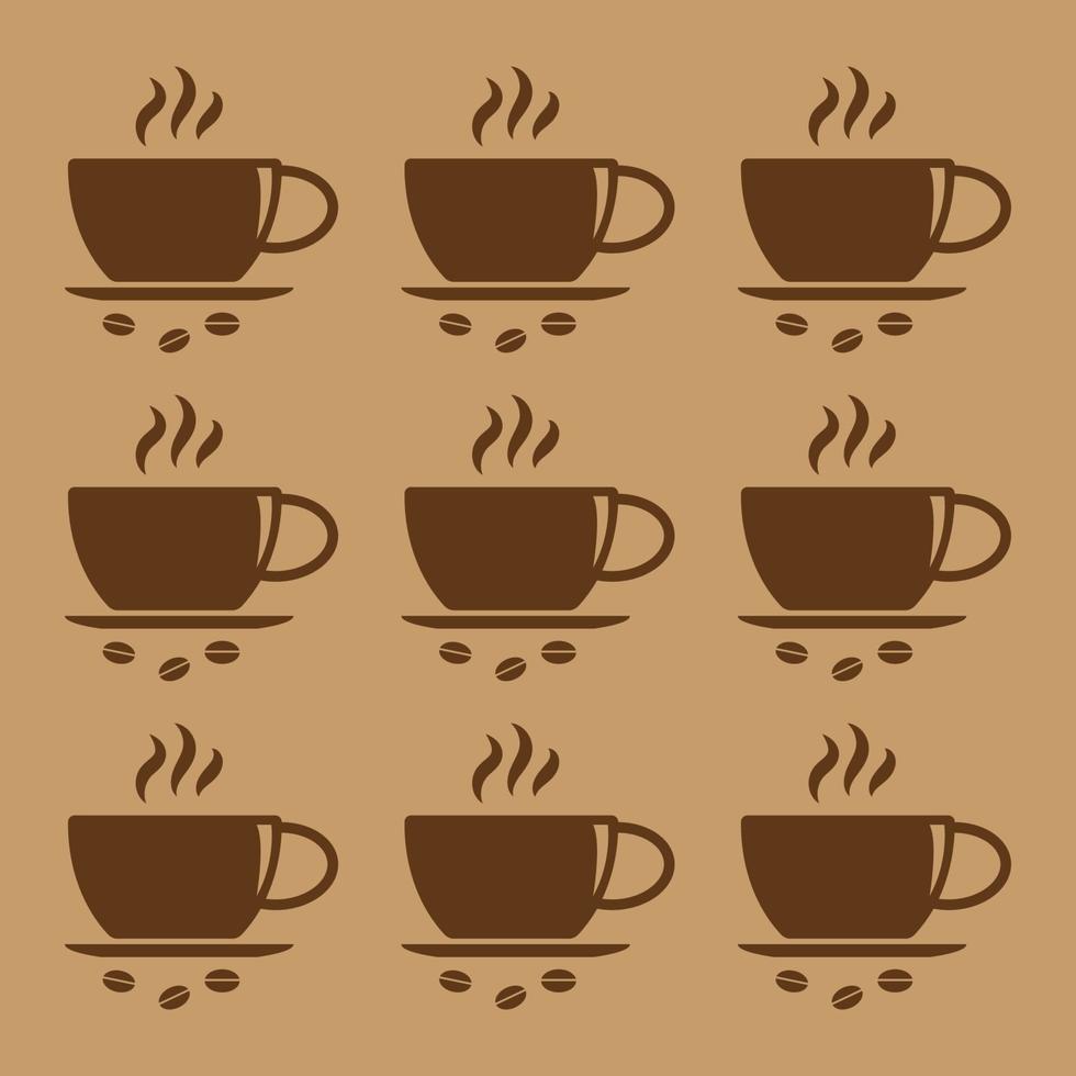 koffiemok patroon achtergrond vector