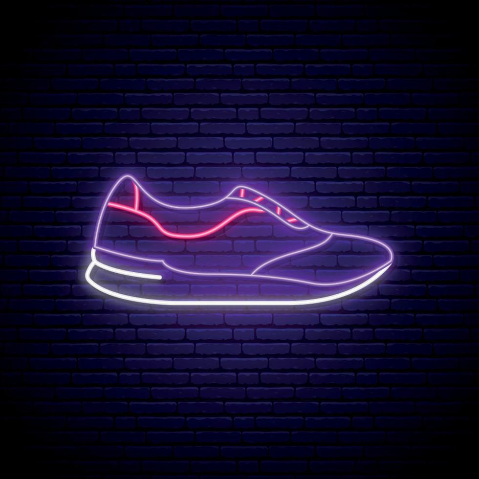 trainers neon teken. vector