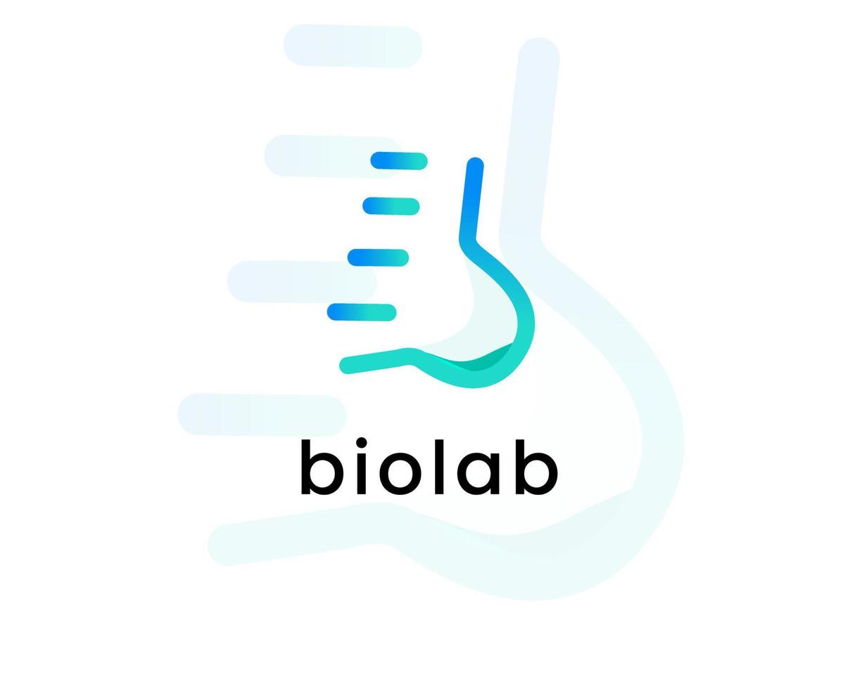 letter b met ontwerpsjabloon voor lab-logo vector