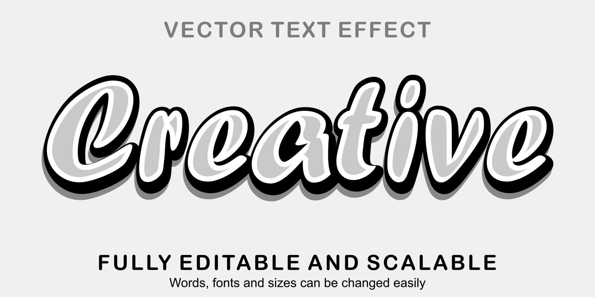 bewerkbaar teksteffect creatieve tekststijl premium vector