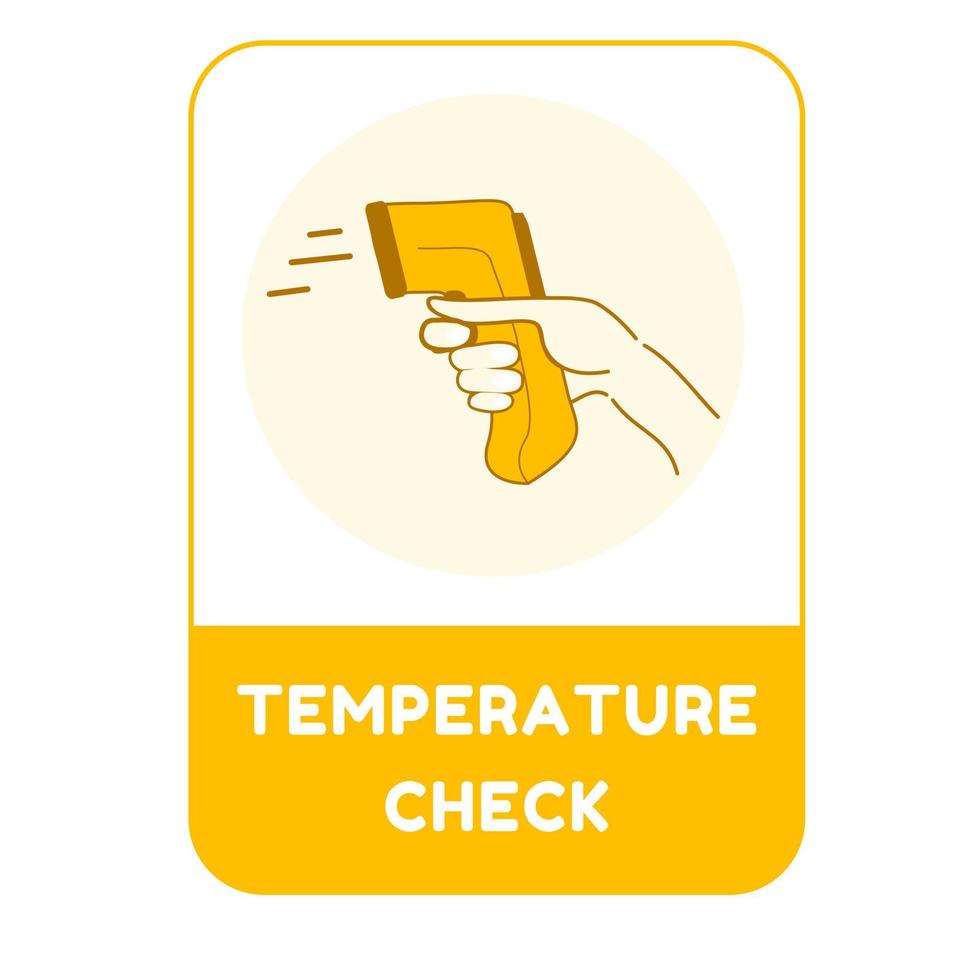 nieuwe normale levensstijl, na covid-19 periode, icon set van nieuw normaal gedrag, temperatuur check.icon set over corona virus preventie. vector