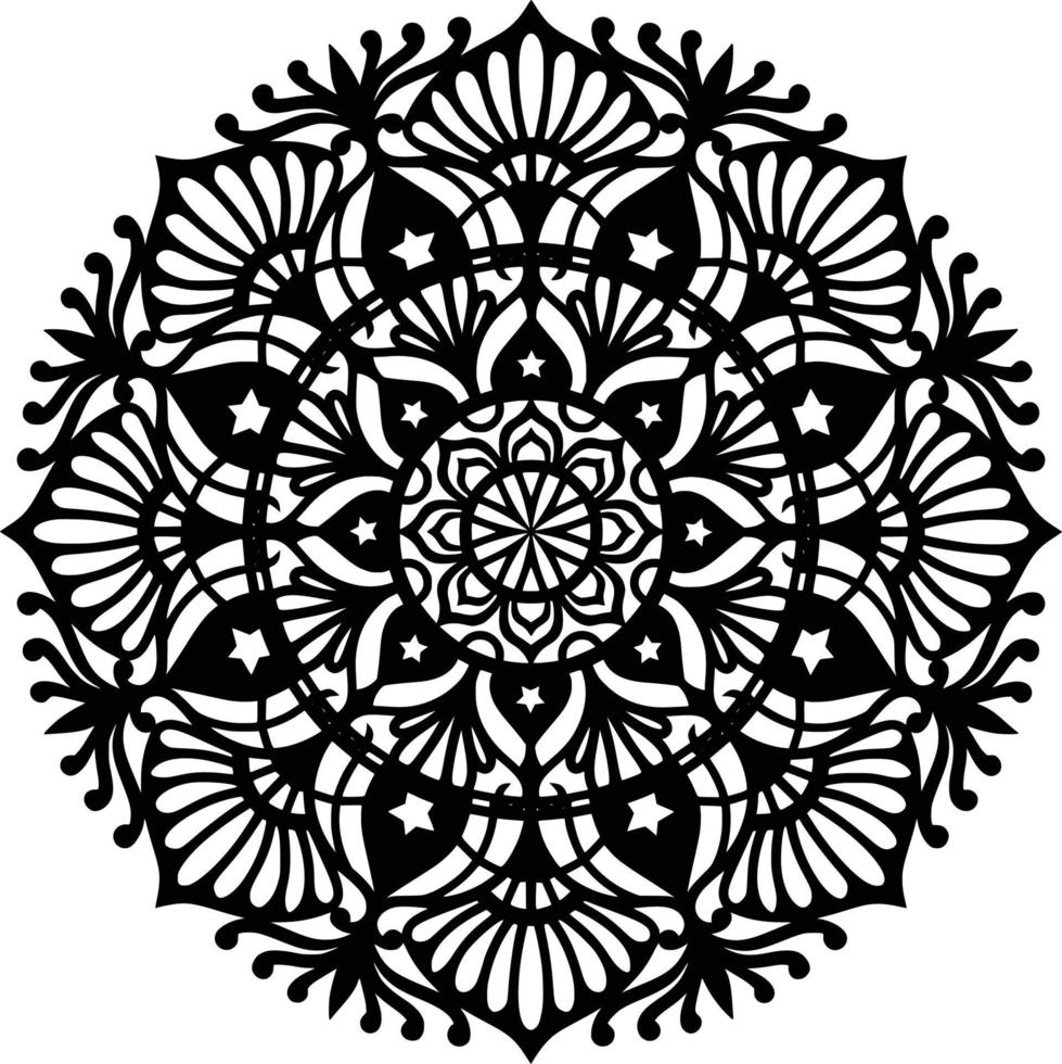 mandala 1, ontwerp voor tshirt, mokken, kunst aan de muur vector