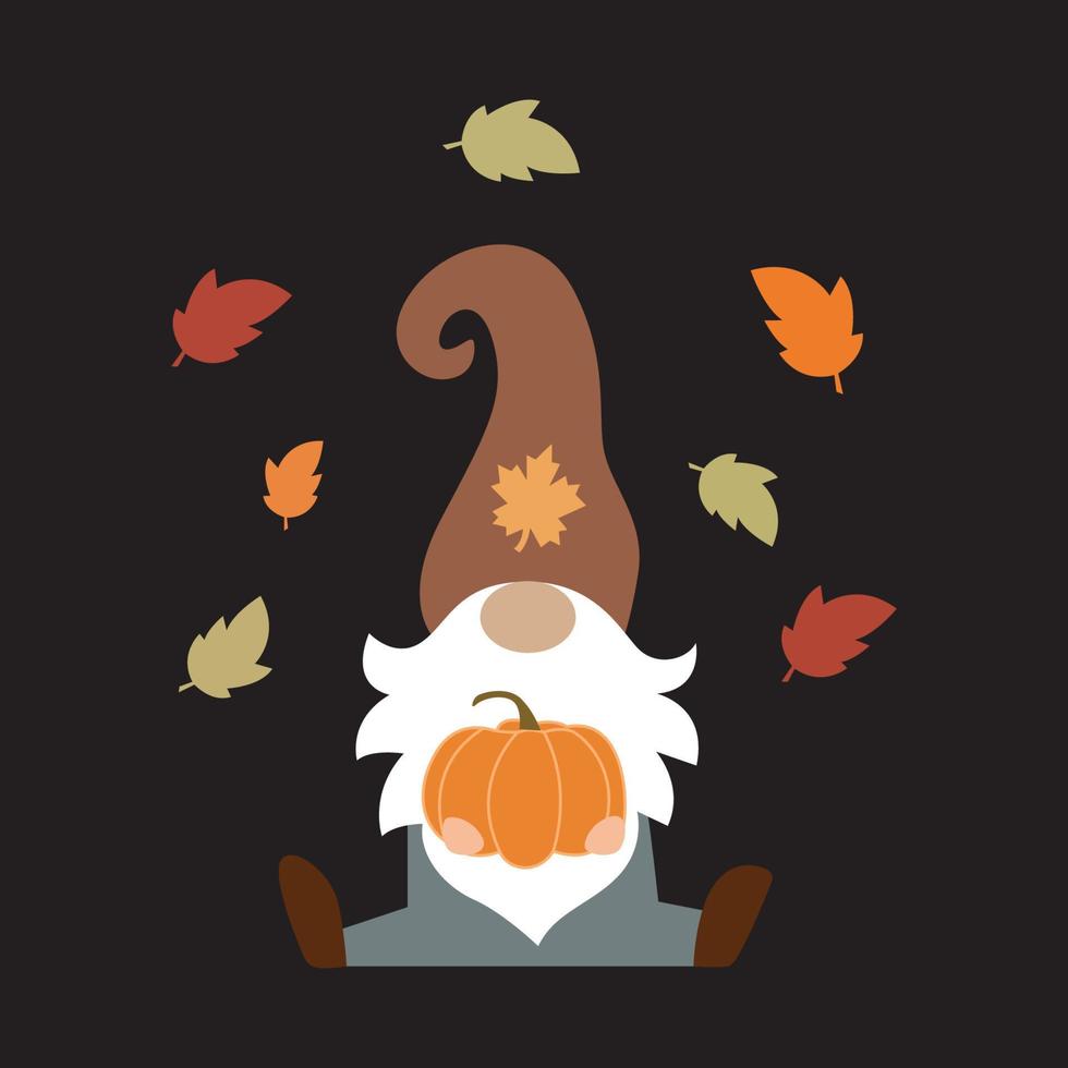 gelukkige herfst, allemaal herfstkabouter t-shirtontwerp vector, herfstkabouter vectorpictogram vector