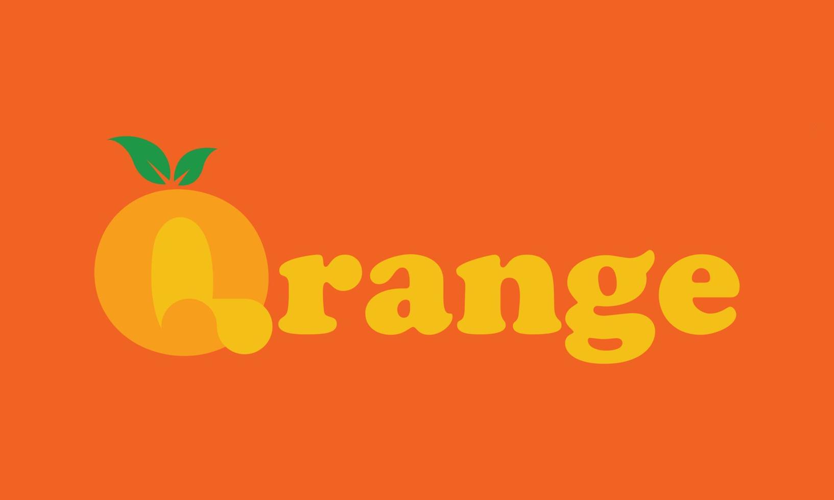 moderne verse gepelde oranje logo vectorillustratie, vers gepelde oranje logo-ontwerp vector