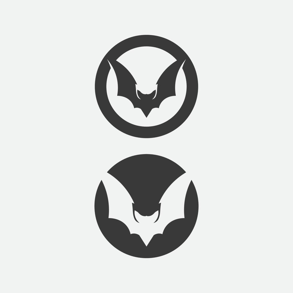 vleermuis logo dier en vector, set vleugels, zwart, halloween, vampier, gothic, illustratie, ontwerp vleermuis icoon vector