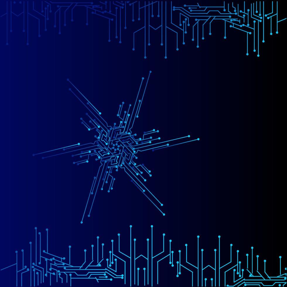 het elektronische logo-ontwerp van de technologiesneeuw voor kerstachtergrond vector