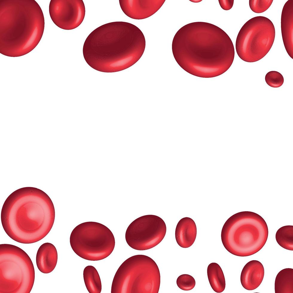 geneeskrachtige conceptenachtergrond met rode bloedcellen aan beide kanten met exemplaarruimte vector