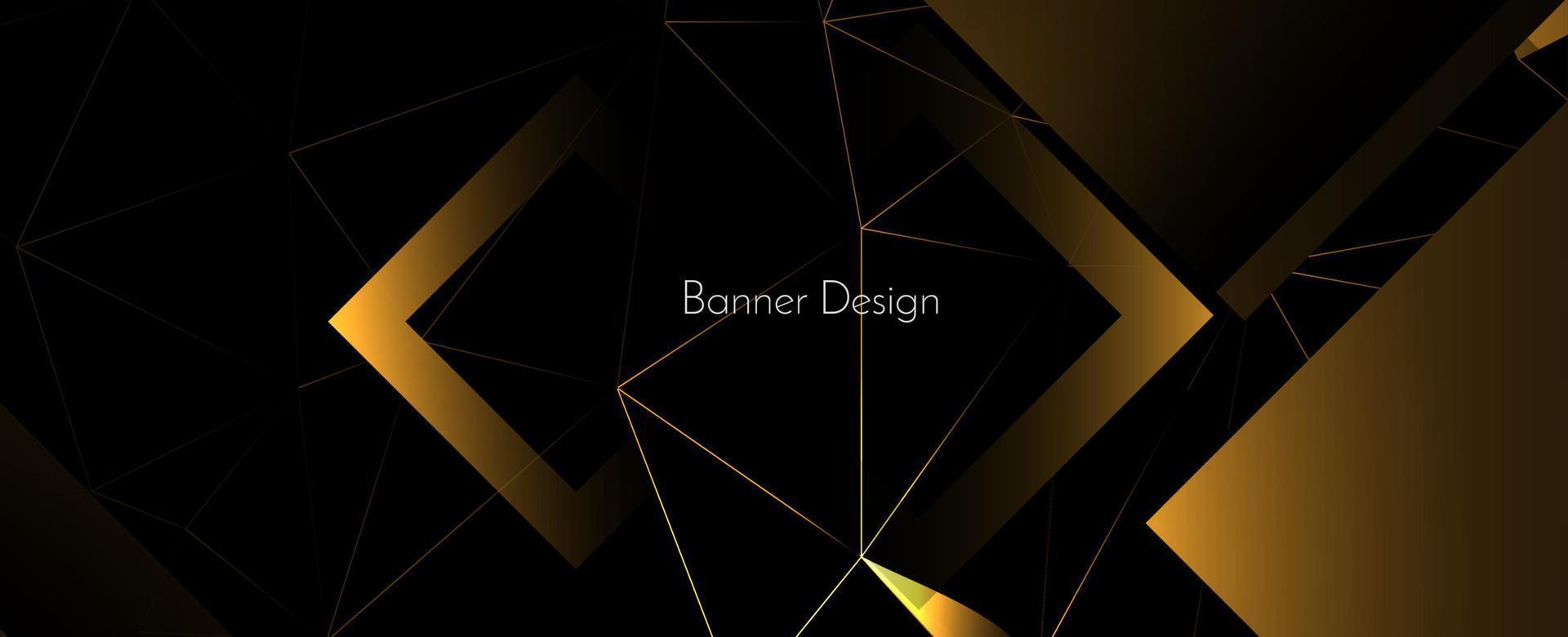 abstract geometrisch patroon goud elegant modern banner vector