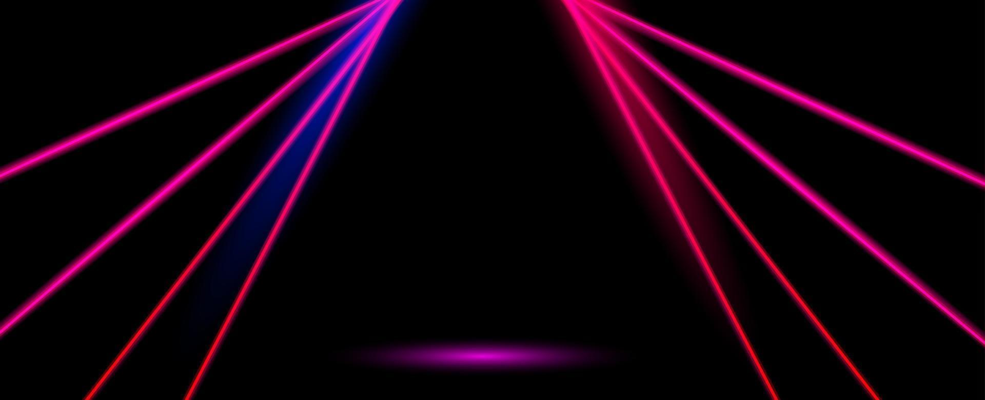 abstracte geometrische neonlijnen donkere illustratie banner patroon achtergrond vector