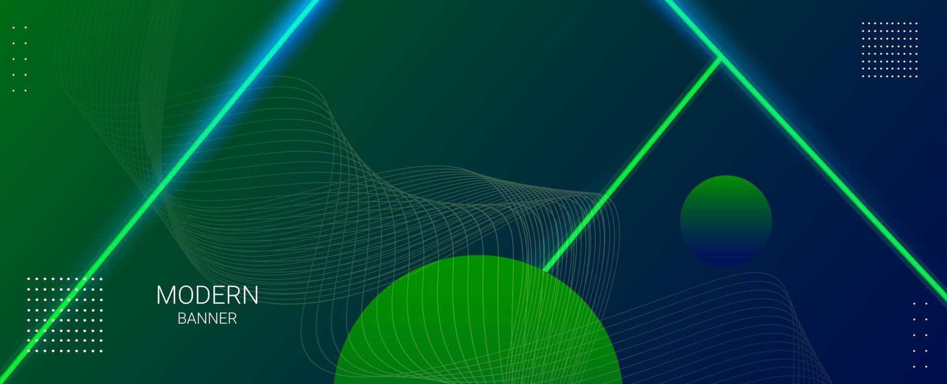 abstracte geometrische neon lijnen illustratie banner patroon achtergrond vector